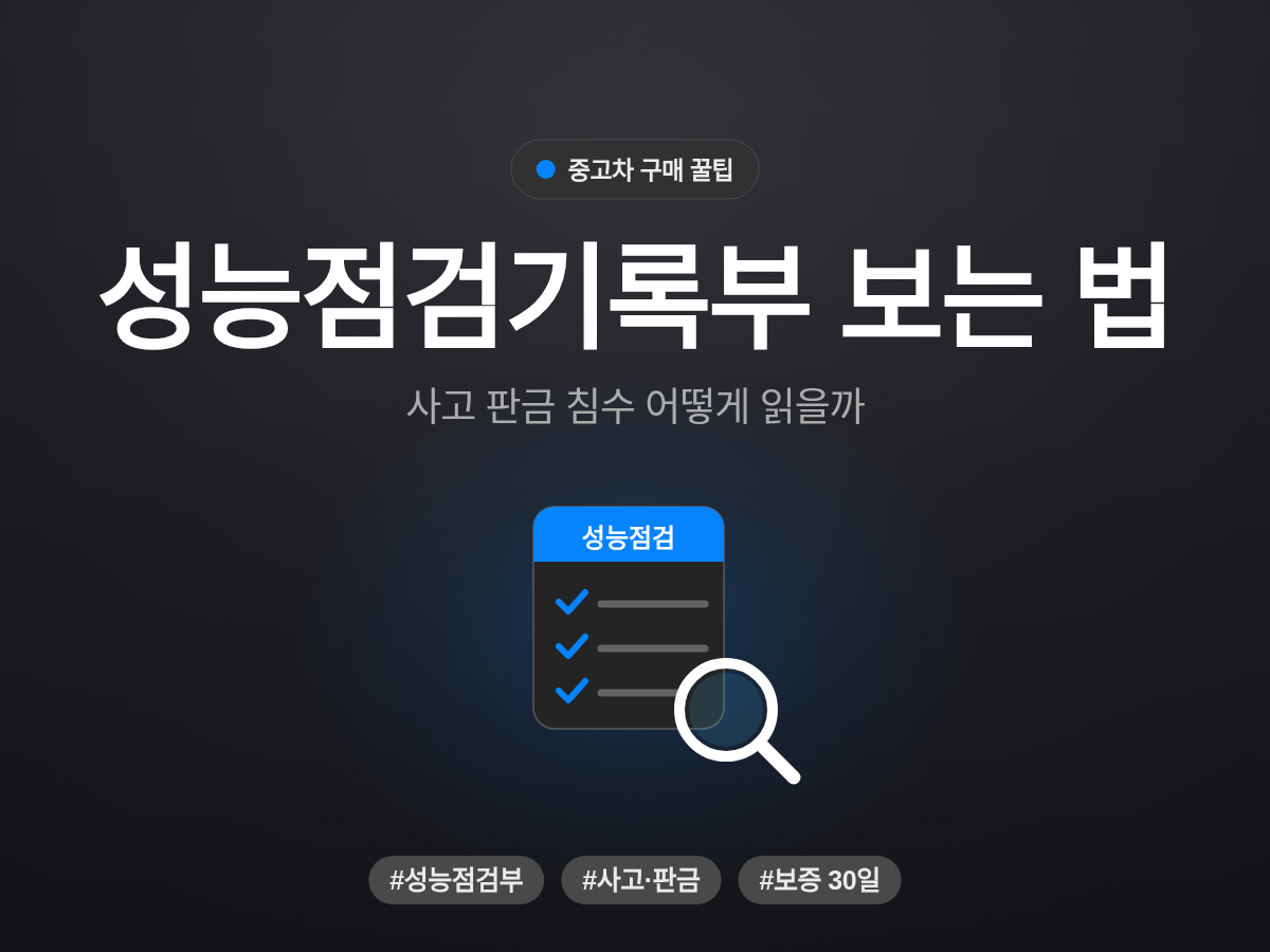 성능점검기록부 보는 법 대표 이미지