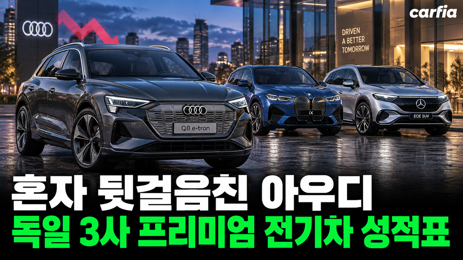 혼자 뒷걸음친 아우디, 독일 3사 프리미엄 전기차 판매량 성적표