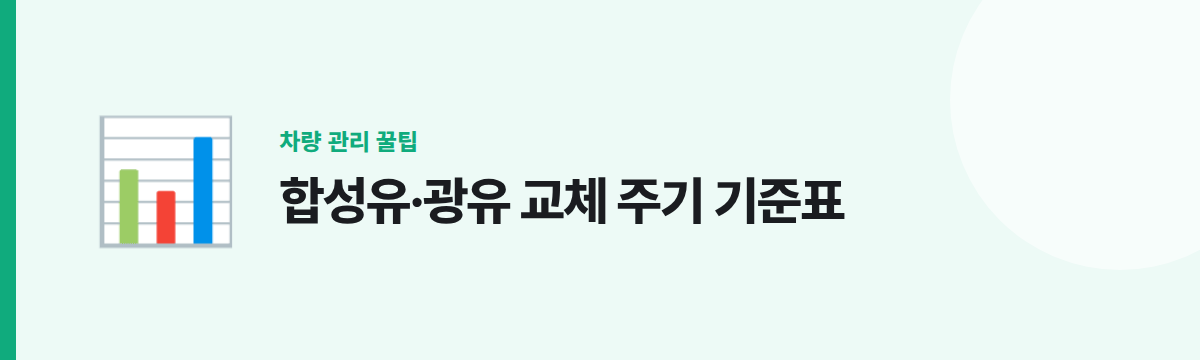 합성유·광유 교체 주기 기준표