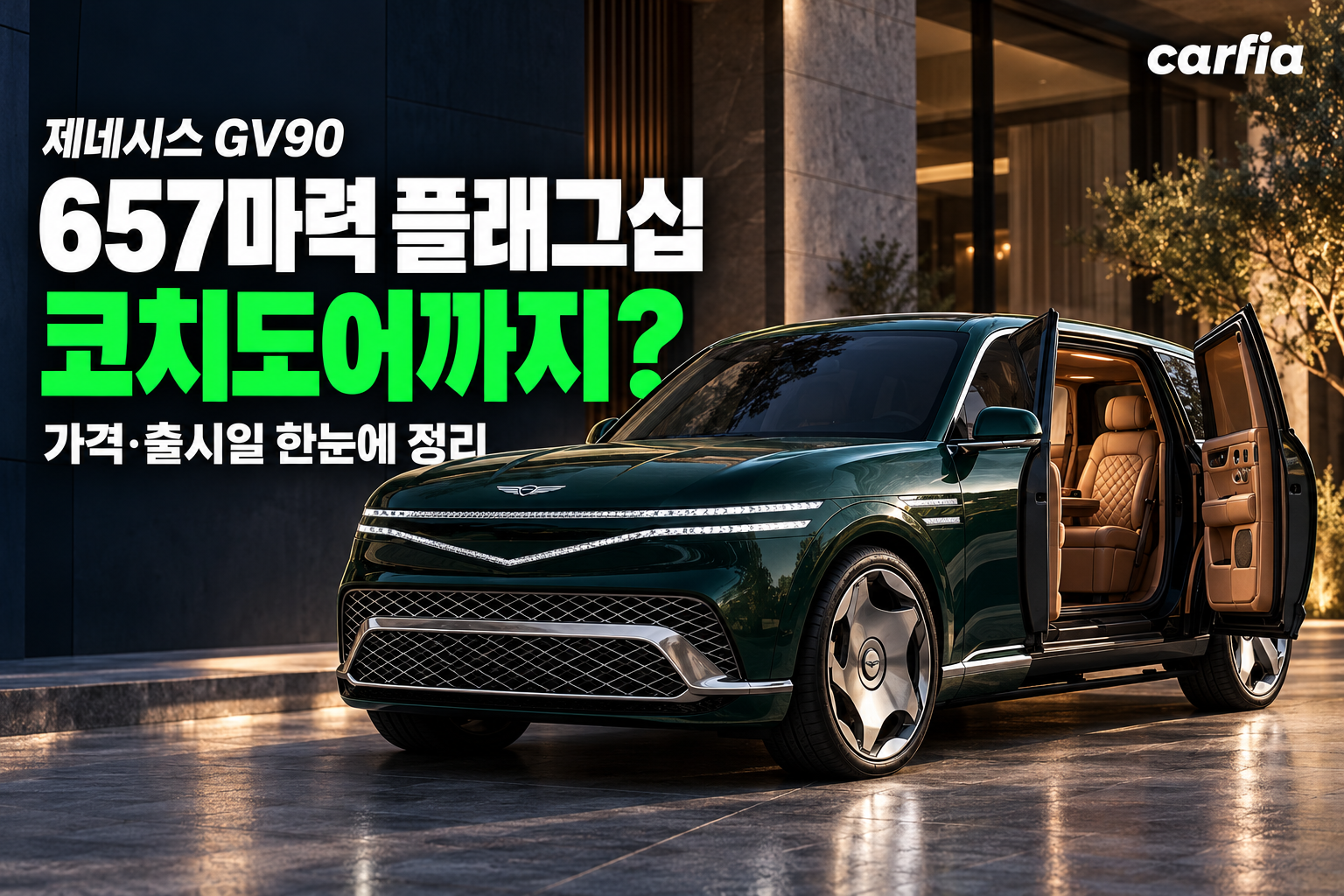 657마력에 코치도어까지, 제네시스 GV90 가격과 출시일 한눈에 정리